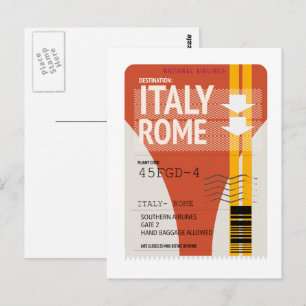 Cartão Postal bilhete de férias Itália Roma