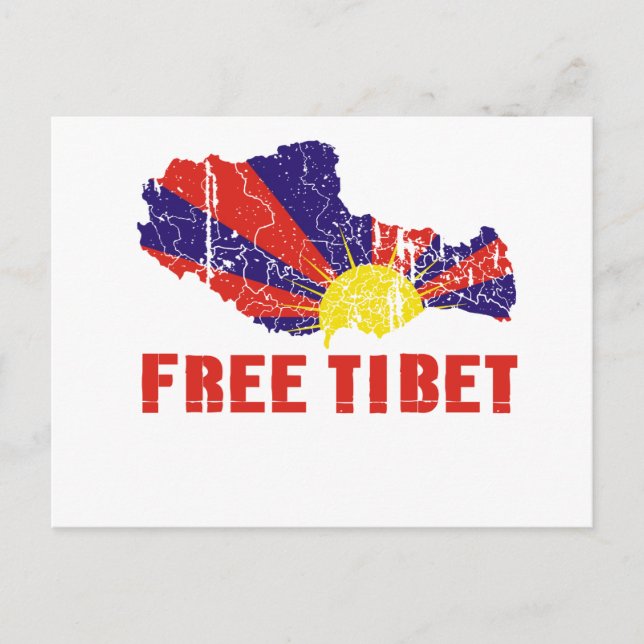 CARTÃO POSTAL BILHETE LIVRE/LIBERDADE TIBETANA (Frente)