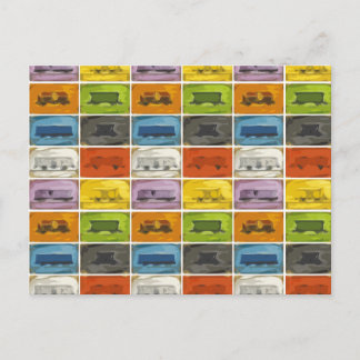 Cartão Postal Bilhete para Corrida: Os Trens