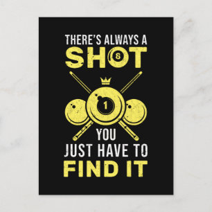 Cartão Postal Billard King Funny 8 Ball Cote