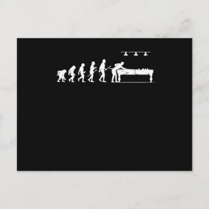 Cartão Postal Billiards Evolution of Man Pool Billiards Game
