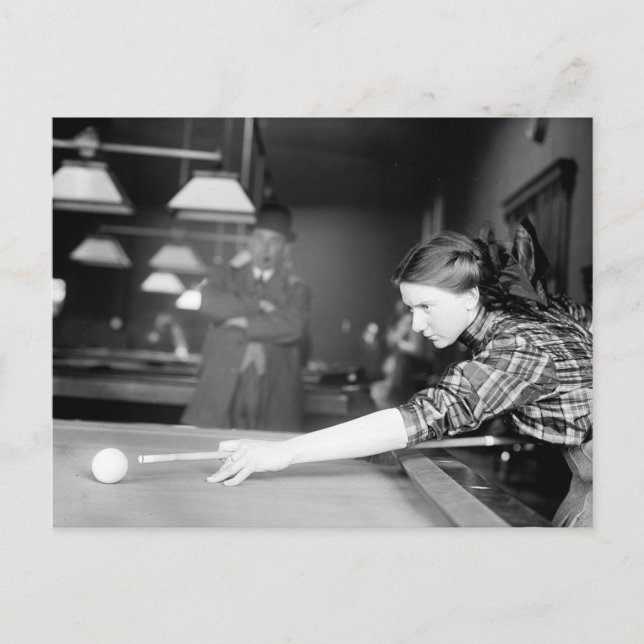 Cartão Postal Billiards Game, 1910 (Frente)