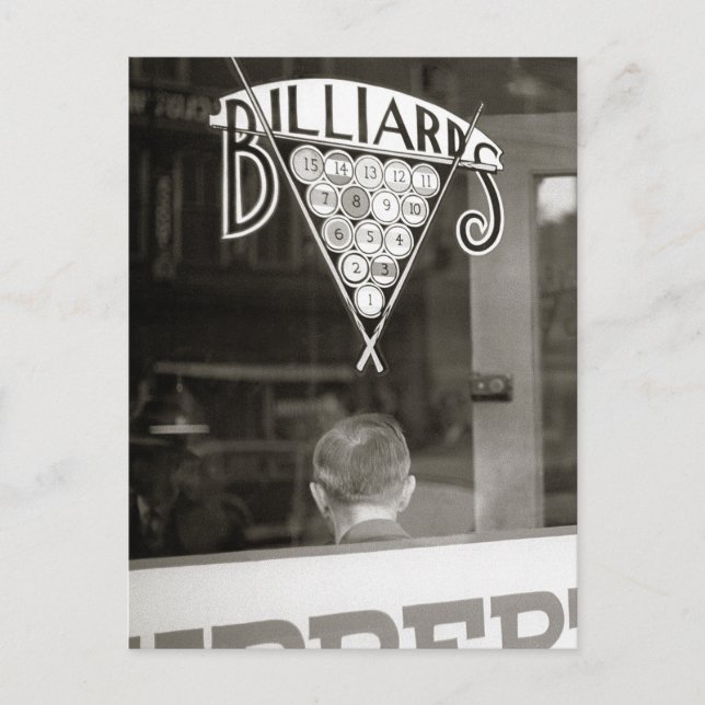 Cartão Postal Billiards Hall, 1938 (Frente)