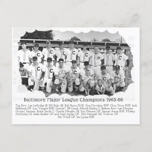 Cartão Postal BILLY BIRKS 1965-66 BASEBALL - Postcar