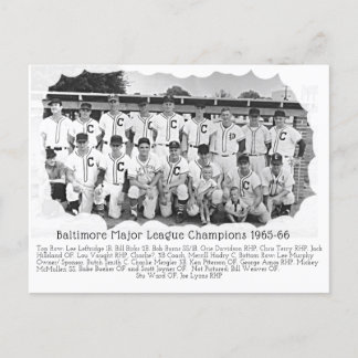 Cartão Postal BILLY BIRKS 1965-66 BASEBALL - Postcar