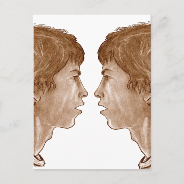 Cartão Postal Billy... Retrato de perfil duplo 2004 (Frente)