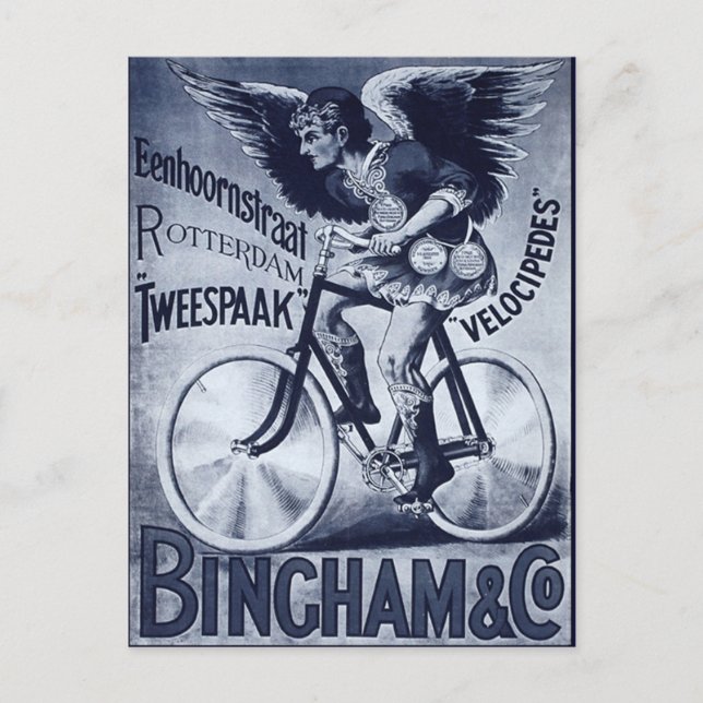 Cartão Postal Bingham & Co. Velocipedes (Frente)