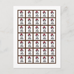 Cartão Postal Bingo Card Markers Nojo Fire Engine