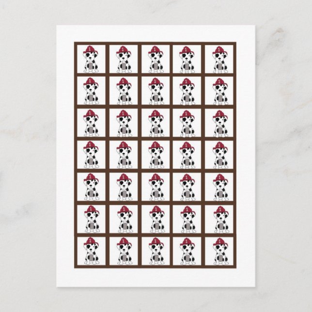 Cartão Postal Bingo Card Markers Nojo Fire Engine (Frente)