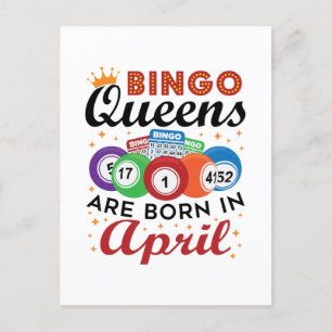 Cartão Postal Bingo Queens são Nasceres em abril