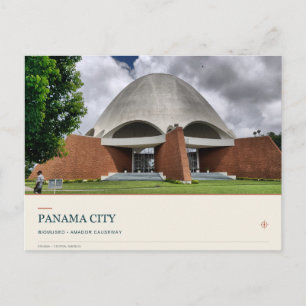 Cartão Postal Biomuseo da Cidade do Panamá pela Baía