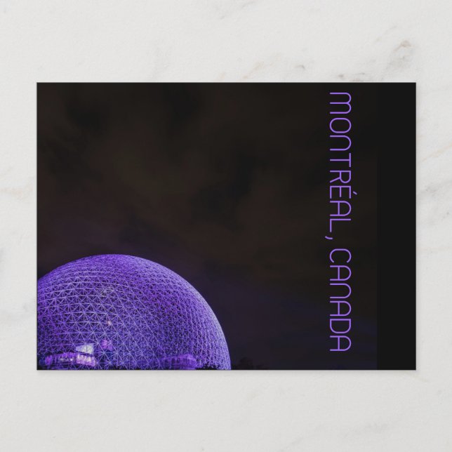 Cartão Postal Biosfera de Montreal (Frente)