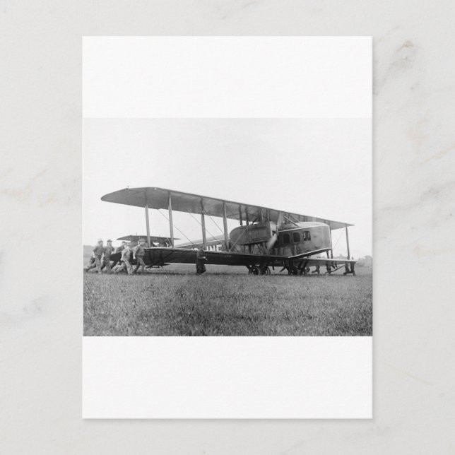 Cartão Postal Biplane Airliner, 1919 (Frente)