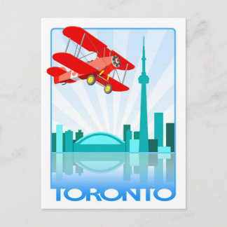 Cartão Postal Biplano canadense sobre o Design de Toronto