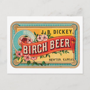 Cartão Postal Birch Beer JB Dickey, Newton Kansas