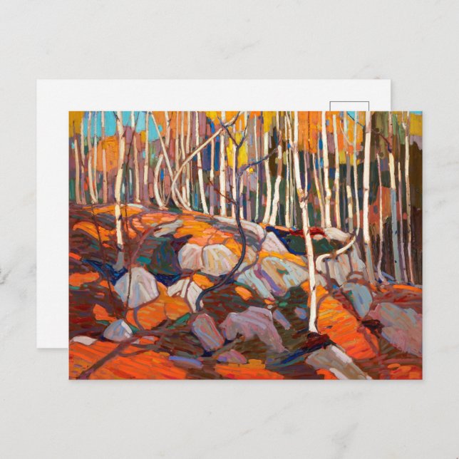 Cartão Postal Birch Grove, outono | Tom Thomson | (Frente/Verso)
