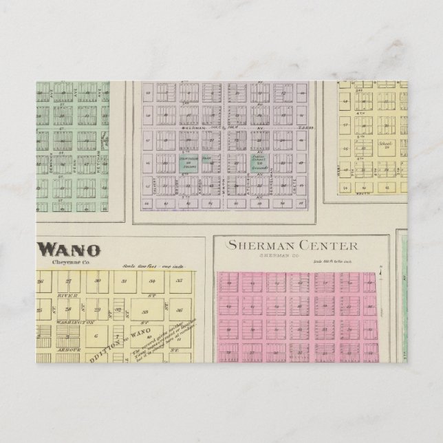 Cartão Postal Bird City, Eustis, Voltair, Wano, Kansas (Frente)