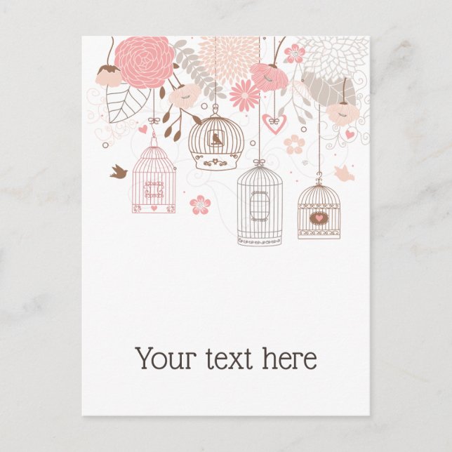 Cartão Postal Birdagens Whimsical Personalizadas (Frente)