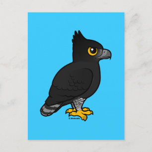 Cartão Postal Birdorable Black Hawk-Eagle