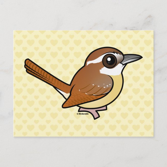 Cartão Postal Birdorable Carolina Wren (Frente)
