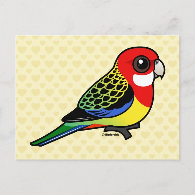 Cartão Postal Birdorable Eastern Rosella (Frente)