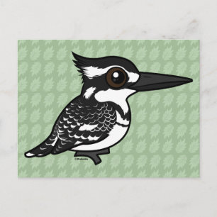 Cartão Postal Birdorable Pied Kingfisher