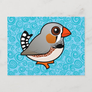 Cartão Postal Birdorable Zebra Finch