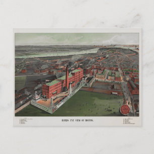 Cartão Postal Birds Eye View de Boston