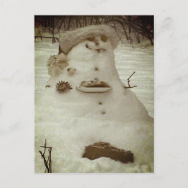 Cartão Postal Birdy, o boneco de neve