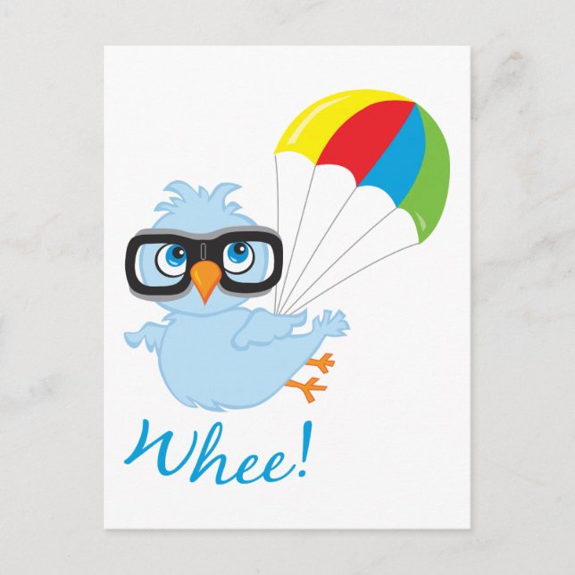 Cartão Postal Birdy Parachute (Frente)