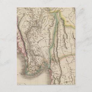 Cartão Postal Birmah, Anam, Sião, Tailândia