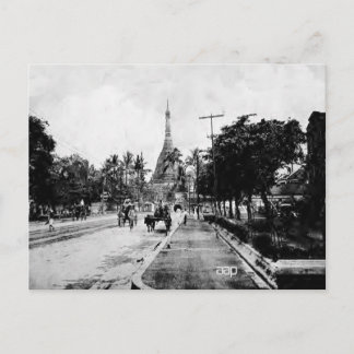 Cartão Postal Birmânia, Rangum Soolay Pagoda Road