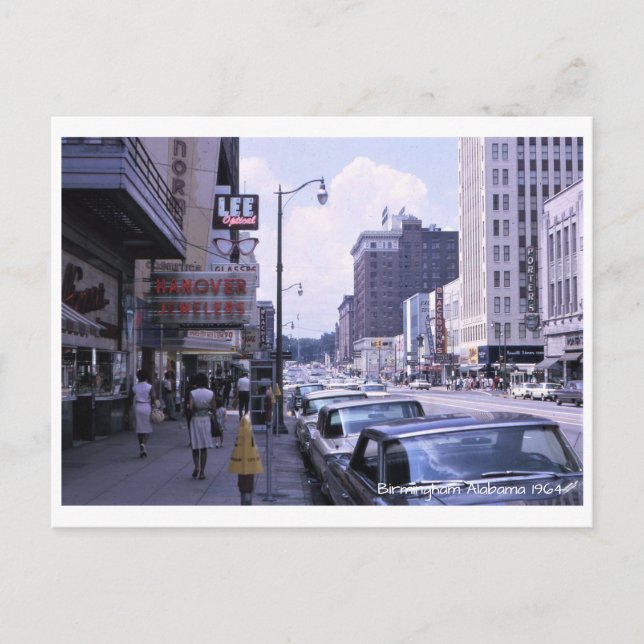 Cartão postal Birmingham Alabama 1964 (Frente)