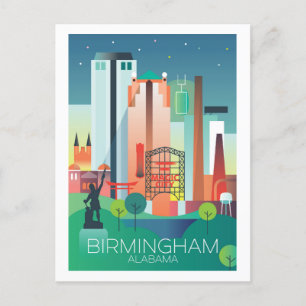Cartão Postal Birmingham, Alabama Postcard