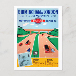 Cartão Postal Birmingham para Londres - Reino Unido