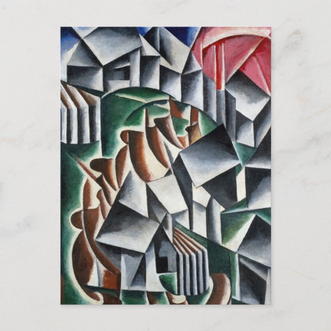 Cartão Postal Birsk por Lyubov Popova (Frente)