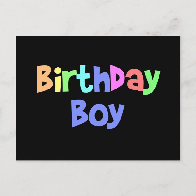 Cartão Postal Birthday Boy (Frente)