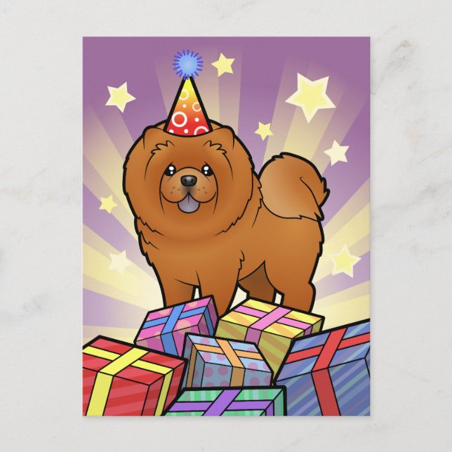 Cartão Postal Birthday Chow Chow (Frente)