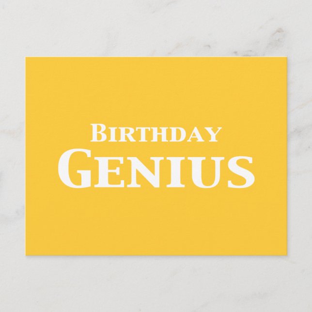 Cartão Postal Birthday Genius Gifts (Frente)