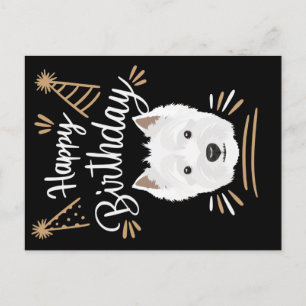 Cartão Postal Birthday Gift West Highland Terrier