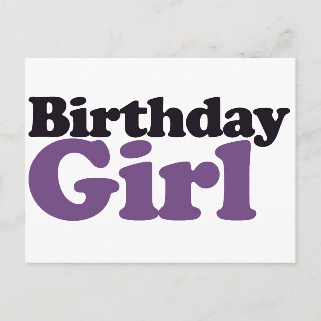 Cartão Postal Birthday Girl (Frente)