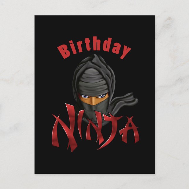 Cartão Postal Birthday Ninja (Frente)