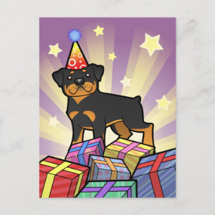 Cartão Postal Birthday Rottweiler