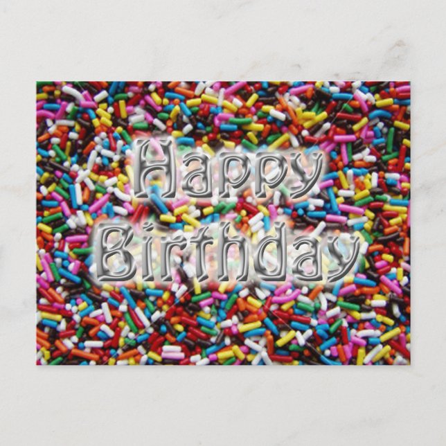 Cartão Postal Birthday Sprinkles (Frente)