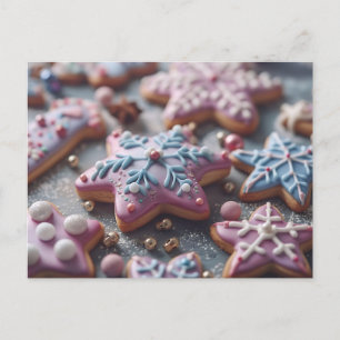 Cartão Postal Biscoitos de Açúcar de Natal Festivo