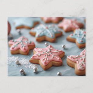 Cartão Postal Biscoitos de Açúcar de Natal Festivos