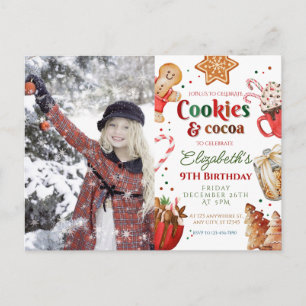 Cartão Postal Biscoitos de aniversário de Natal e Festas de caca