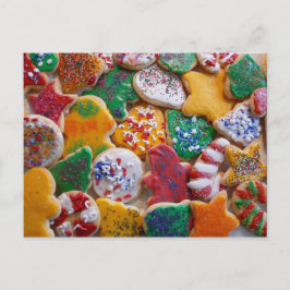 Cartão Postal Biscoitos de Natal I Assados Coloridos de Férias
