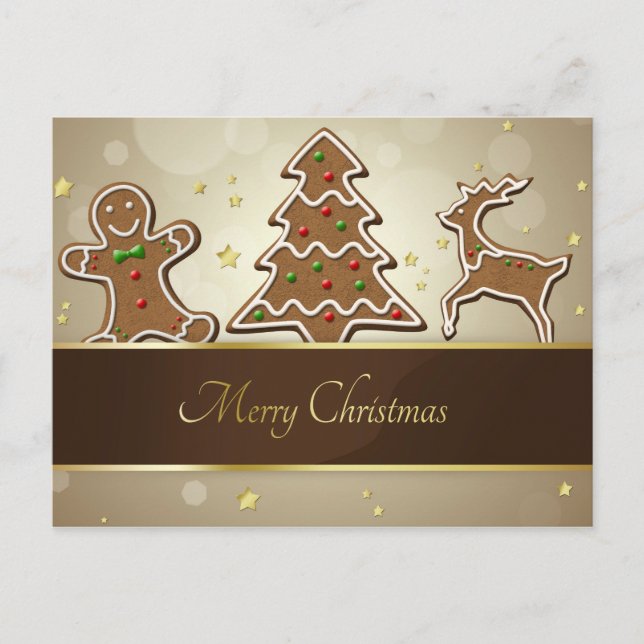 Cartão Postal Biscoitos de pão-de-gengala (Frente)