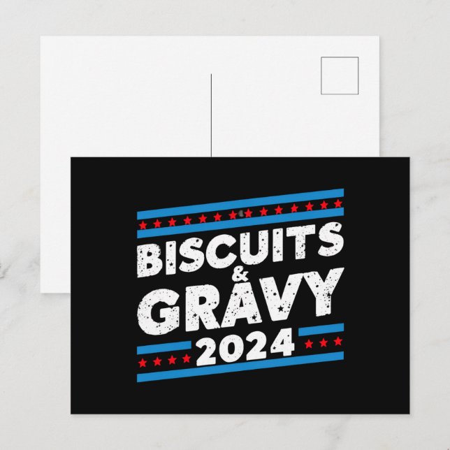 Cartão Postal Biscoitos e Gravy 2024 Eleição Presidencial (Frente/Verso)